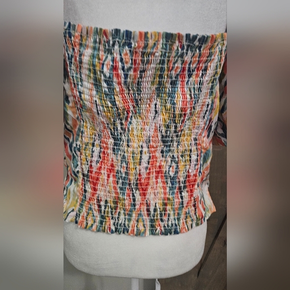 VERONICA M Polly Poplin Puff Sleeve Blouse In Multi Printed. Size XL NWOT - Picture 11 of 13